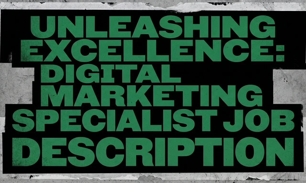 Unleashing Excellence: Digital Marketing Specialist Job Description